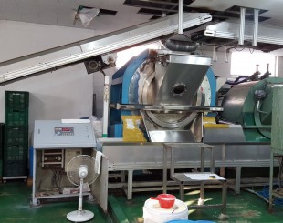 물수건 투입용 콘베어