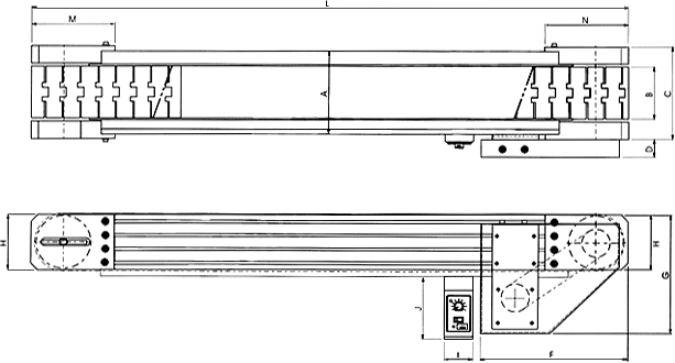 Chain Conveyor 외형도